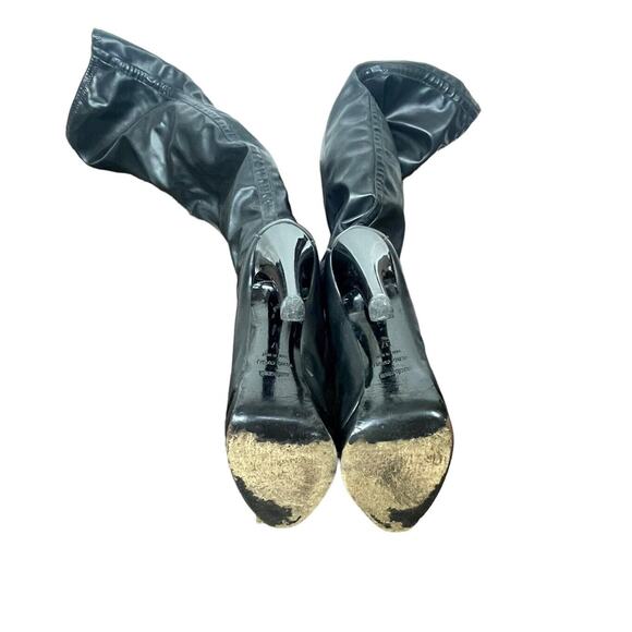 Vtg Roberto Cavalli Y2K Women's 37 Leather Thigh High Stiletto Heels Boots VGUC - Picture 5 of 6